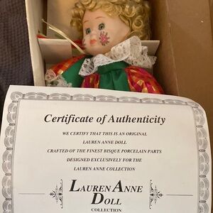 Vintage Lauren Anne doll collection porcelain doll
